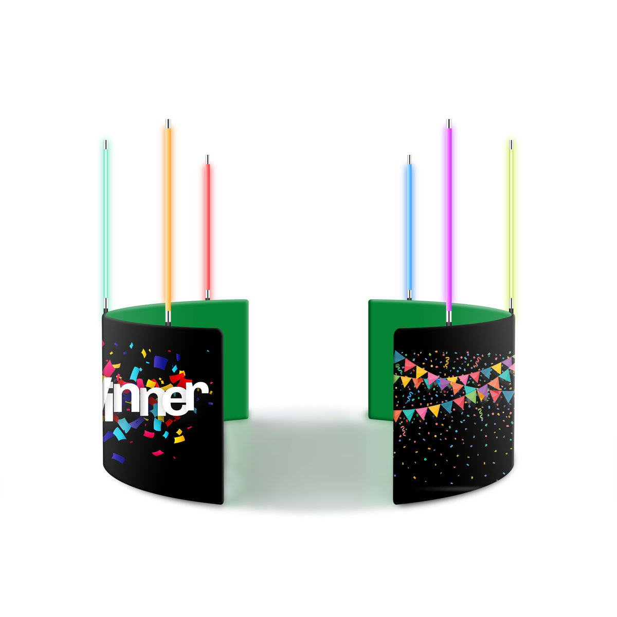 NO CLOSING CIRCLE 360 PHOTO BOOTH ENCLOSURE WITH LED LIGHT