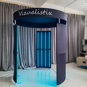 3 PIECES 360 VIDEO BOOTH ENCLOSURE WITH LED LIGHT